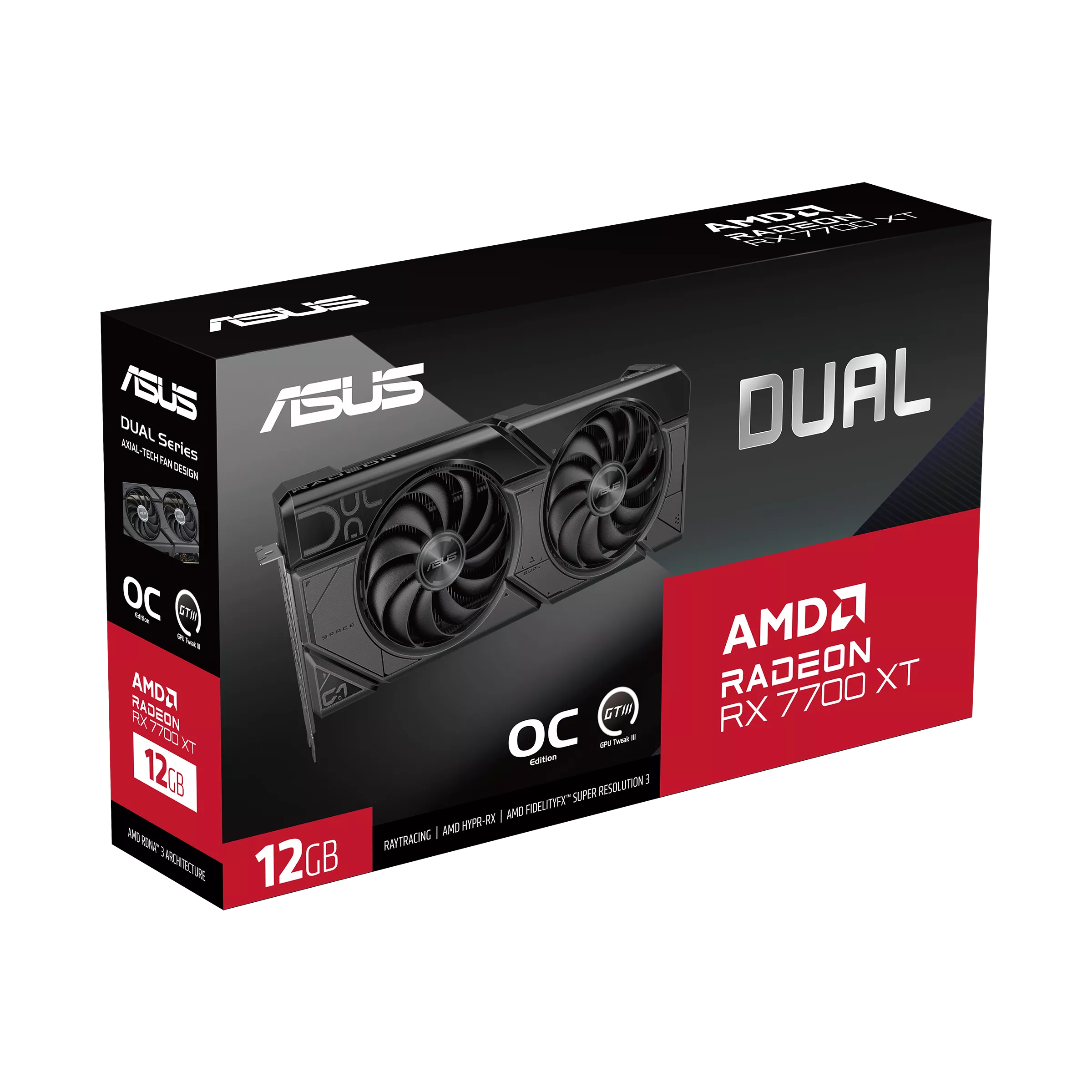 ASUS Dual Radeon™ RX 7700 XT OC Edition 12GB GDDR6 - Graphics Card ASUS Dual Radeon™ RX 7700 XT OC Edition 12GB GDDR6 - Graphics Card